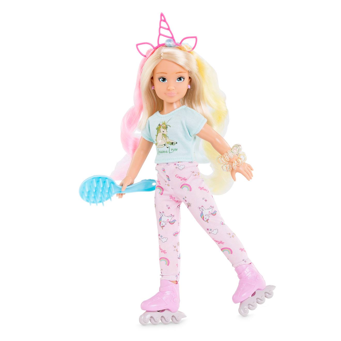 Ensemble accessoires coiffure arc-en-ciel pour poupée Corolle girls multicolore