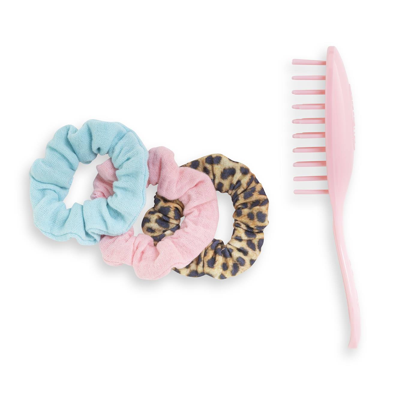 Ensemble brosse et 3 chouchous pour poupée ma Corolle multicolore