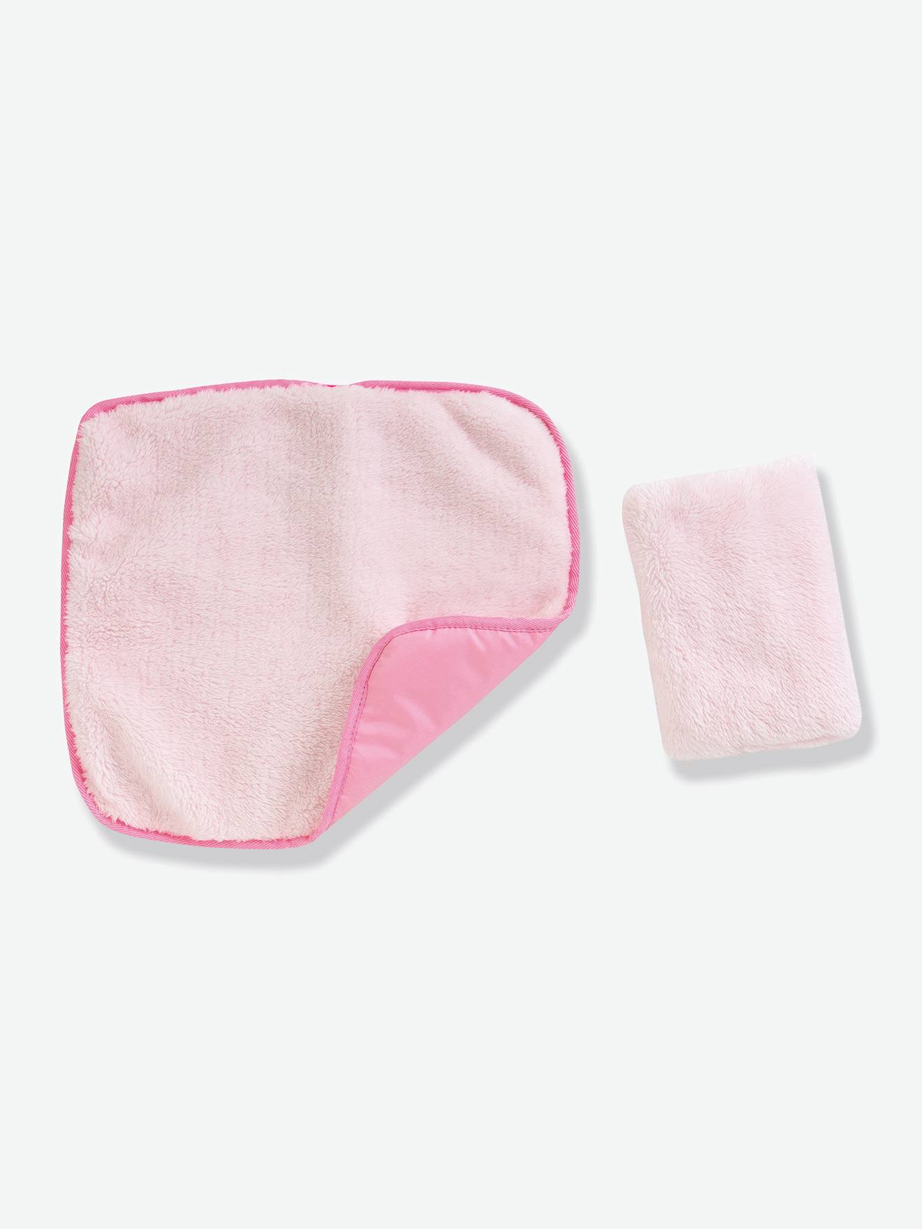 Ensemble couffin peluche pour poupon 36/42 cm rose