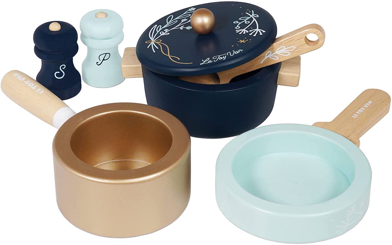 Ensemble de casseroles bleu