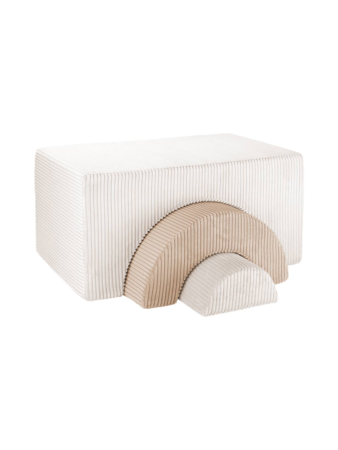 Ensemble de jeu enfant - arc-en-ciel - pouf velours côtelé marshmallow