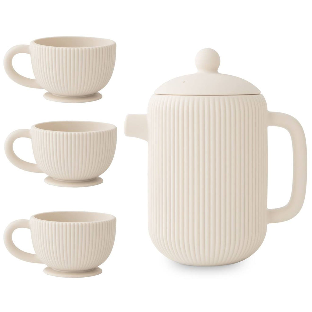 Ensemble de jeu thé en silicone cambridge blue (4 pièces) beige