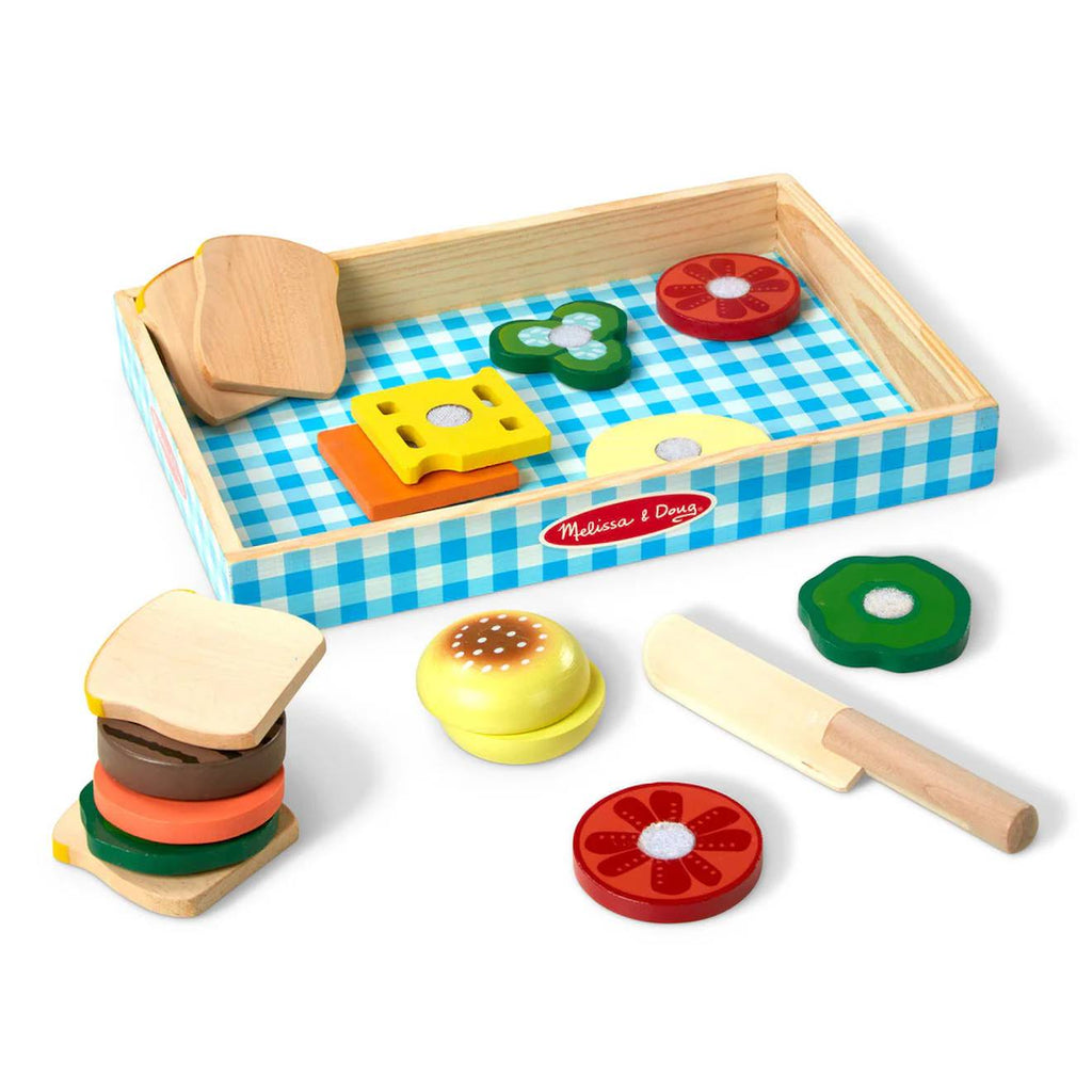 Ensemble de préparation de sandwichs marron