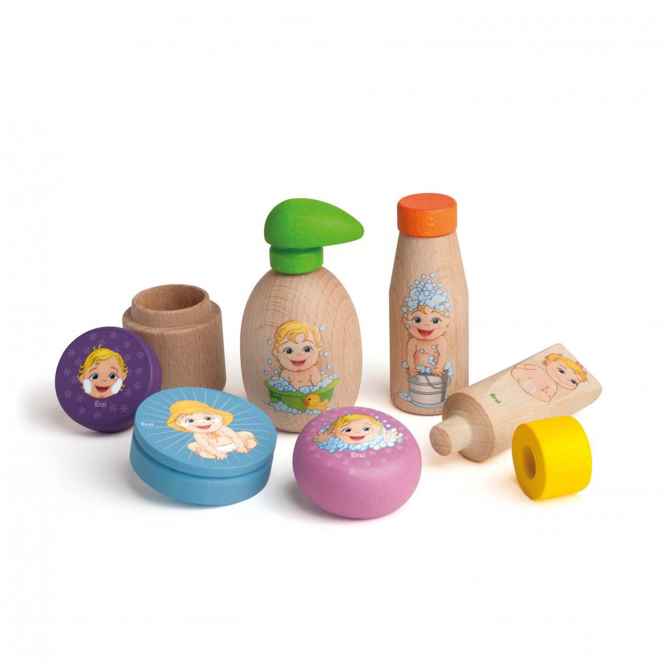 Ensemble de soins pour poupées beige