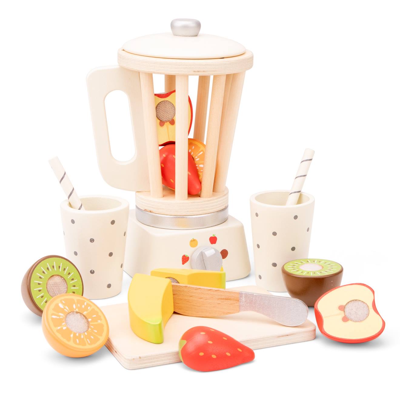Ensemble pour préparer des smoothies blanc