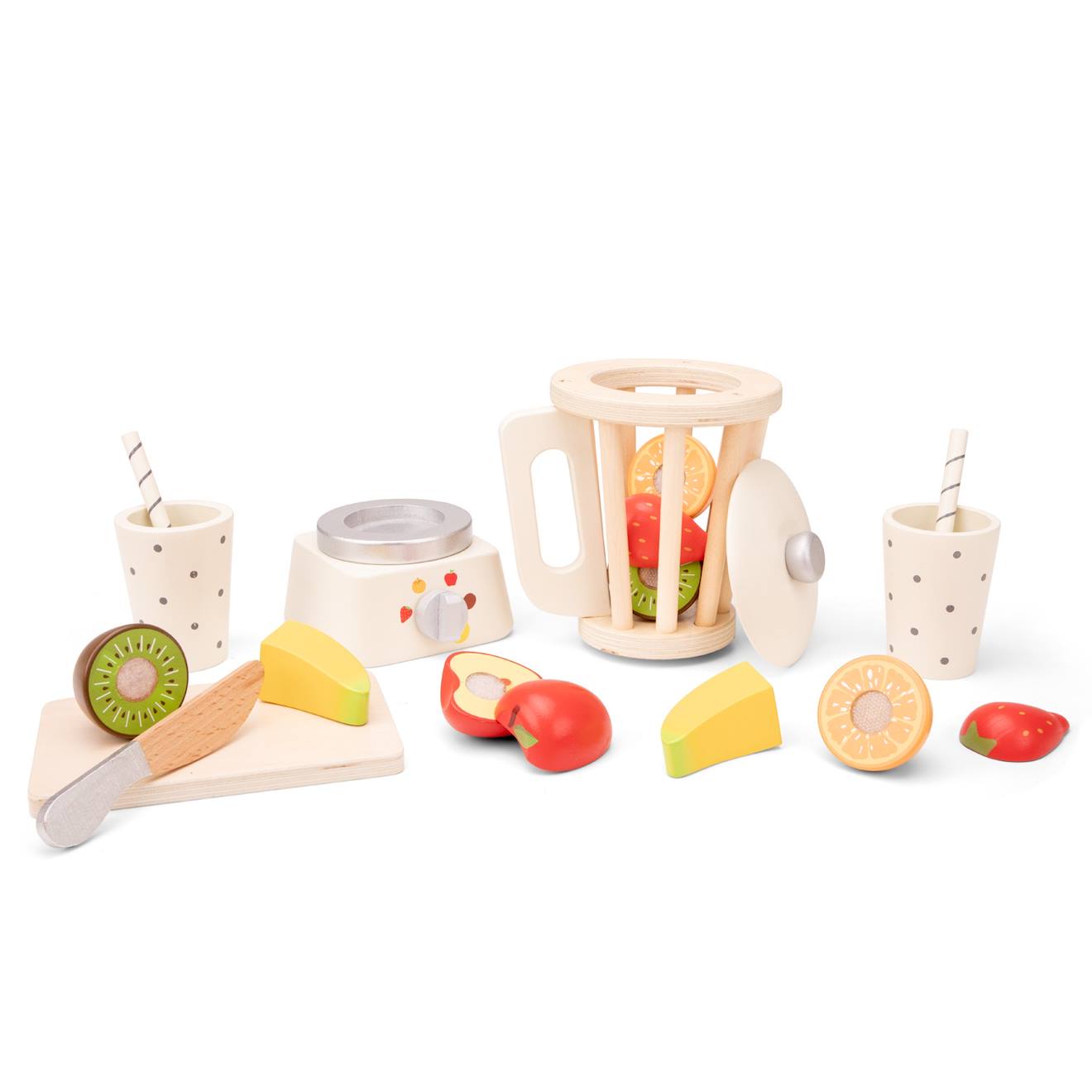 Ensemble pour préparer des smoothies blanc