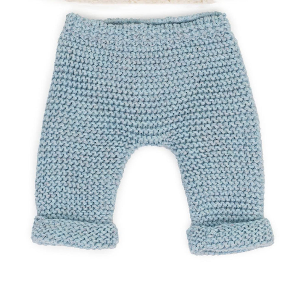 Ensemble tricoté 21cm - pull et pantalon bleu