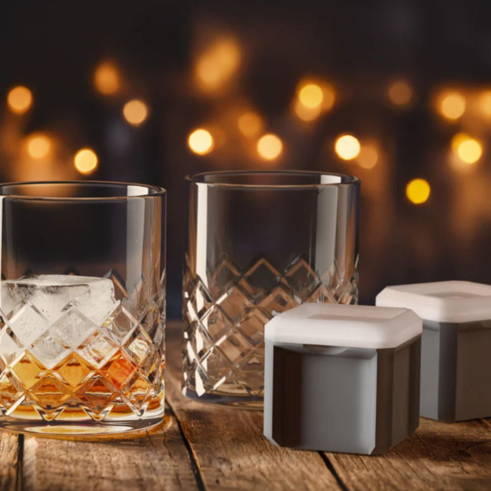 Ensemble Verres et Moules à Glaçons Old-Fashioned - Whisky