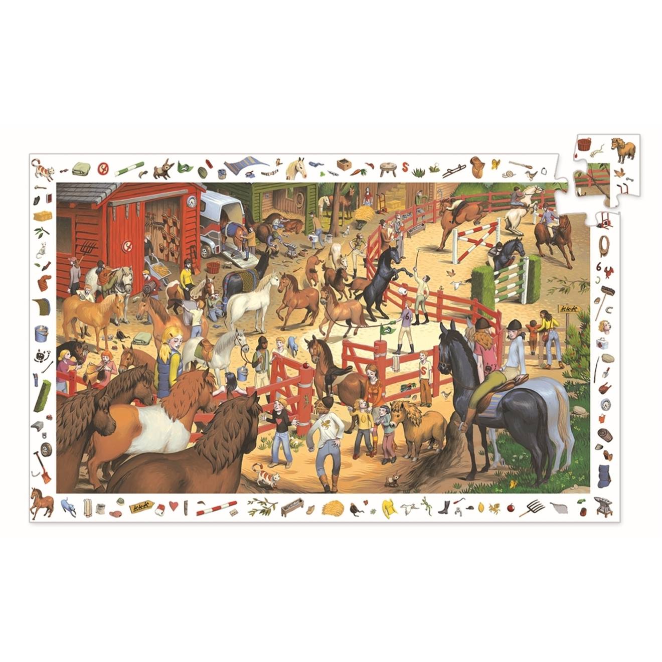 Équitation puzzle observation 200 pièces multicolore
