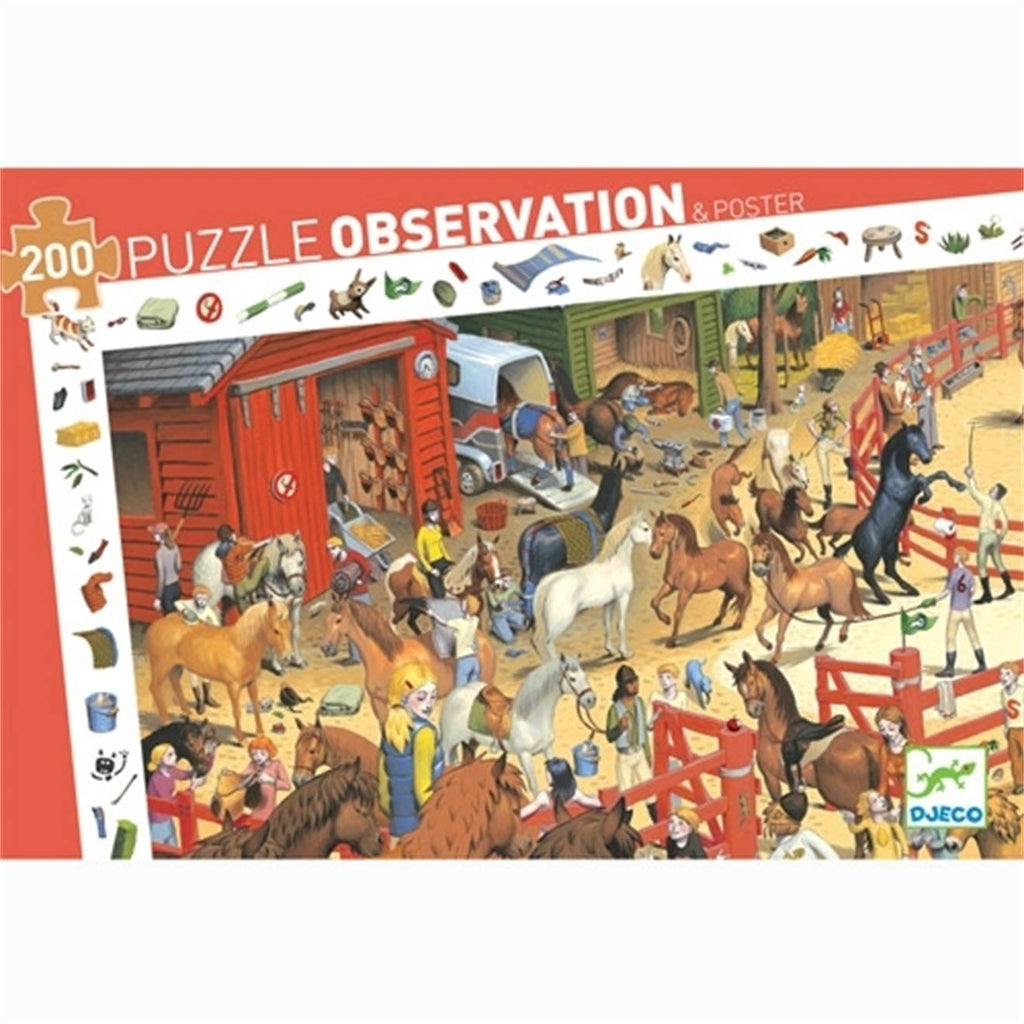 Équitation puzzle observation 200 pièces multicolore