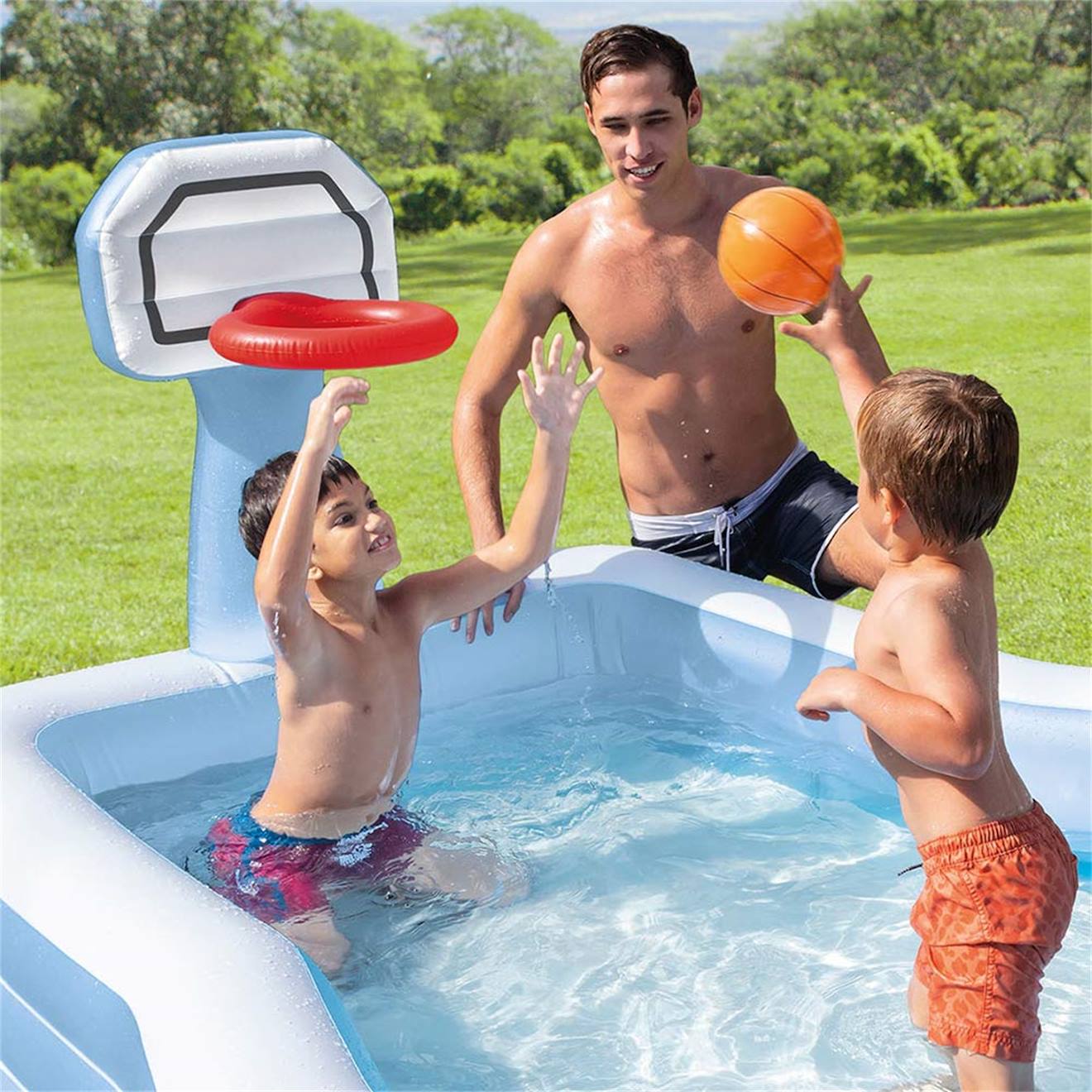 Espace de jeu piscine shootin' hoops bleu