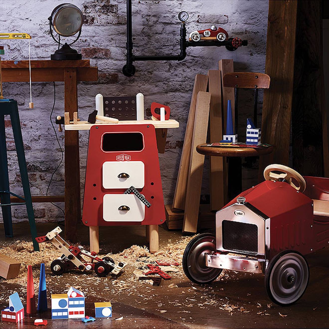 Établi atelier Vilac rouge