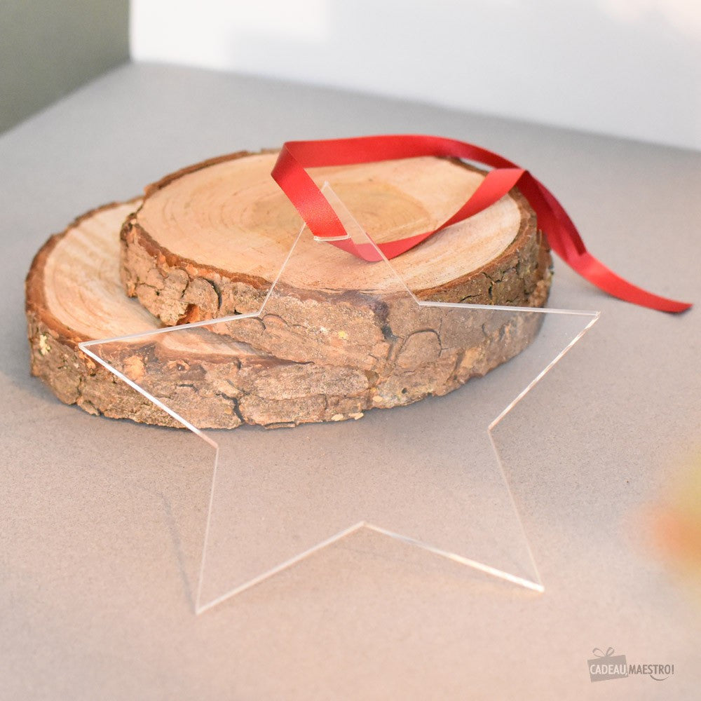 Étoile de Noël à Suspendre - Boule de Noël Personnalisée CadoMaestro