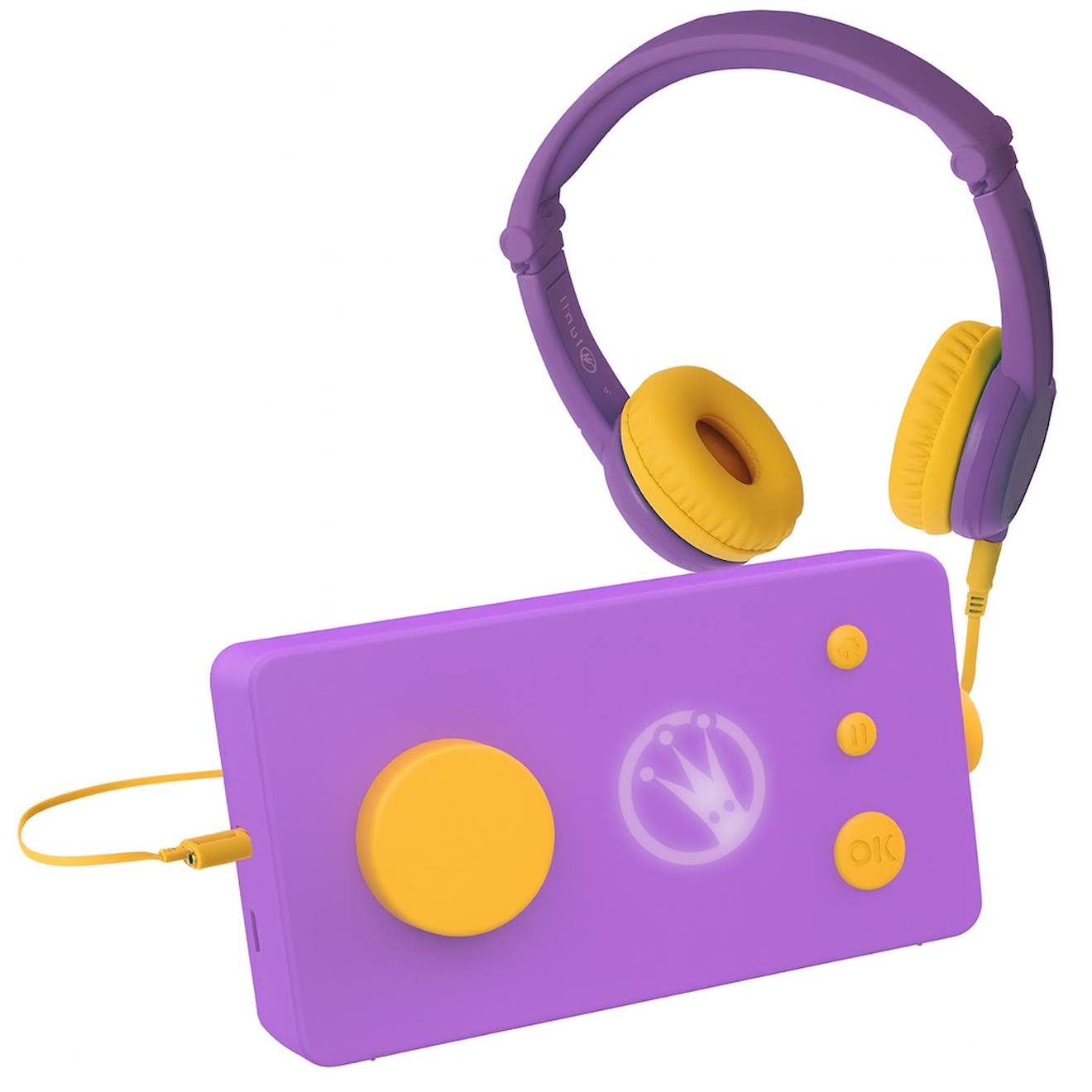 Fabrique à histoires – version voyage avec casque assorti violet