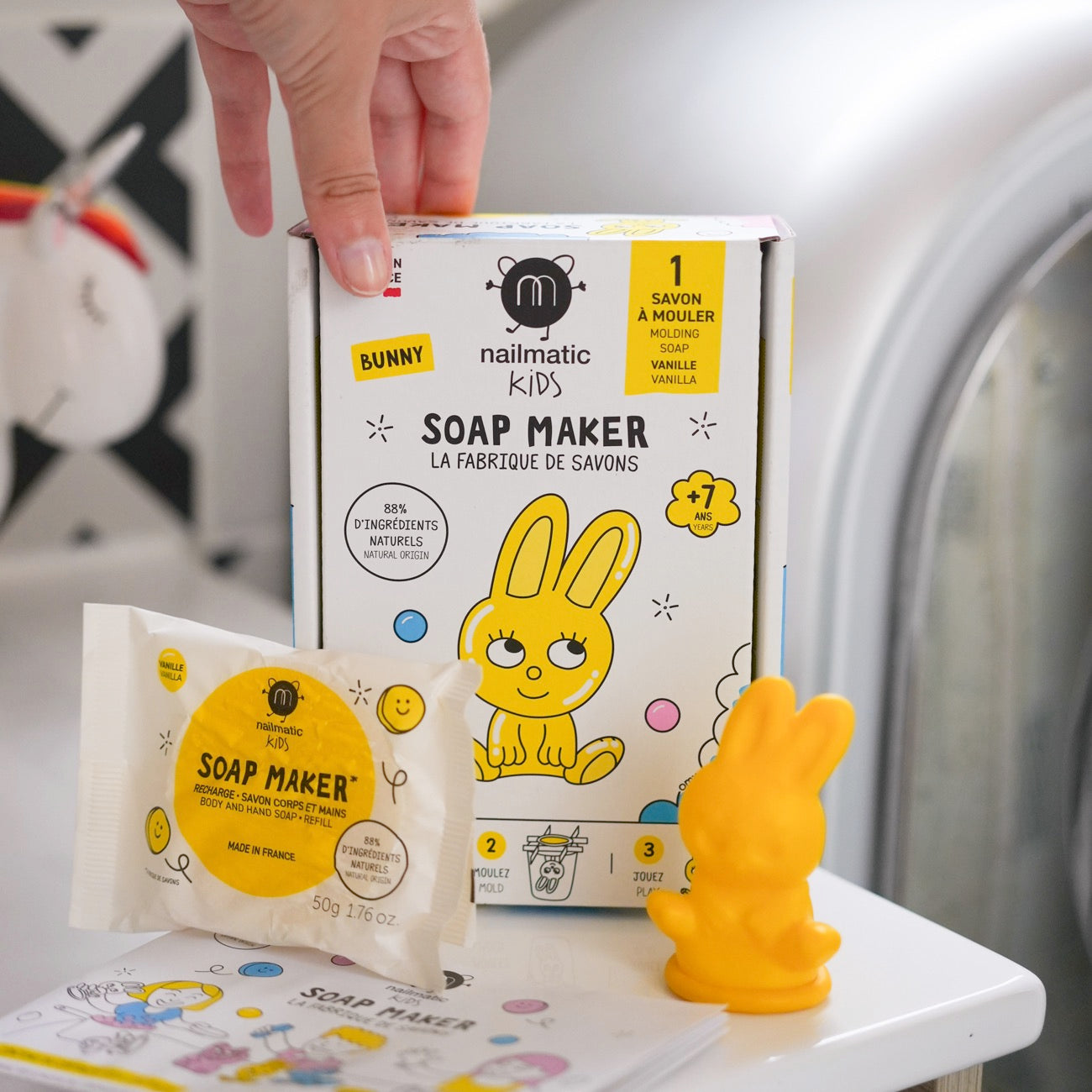 Kit savon lapin vanille pour atelier maison ludique