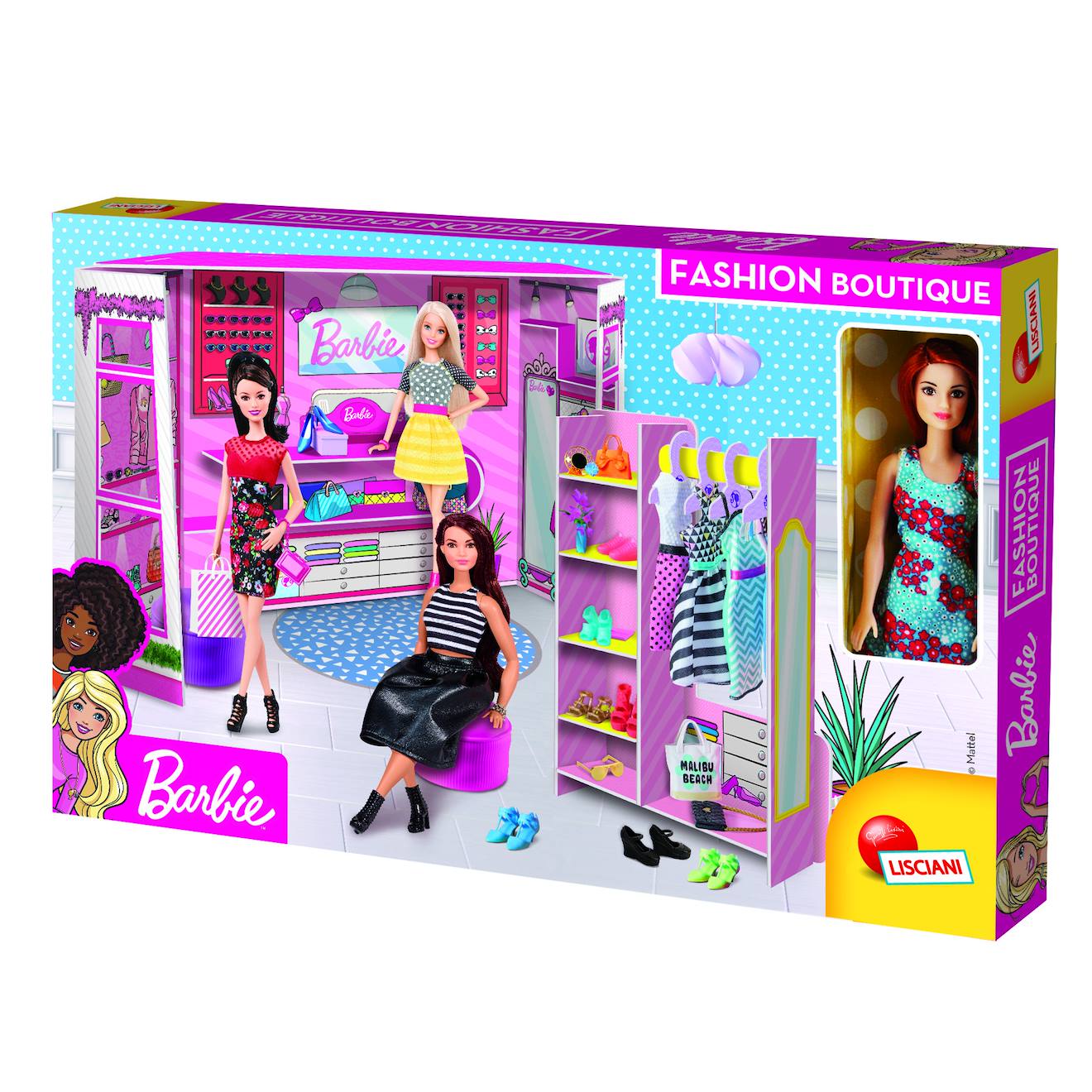 Fashion boutique boutique de mode avec poupée Barbie multicolore