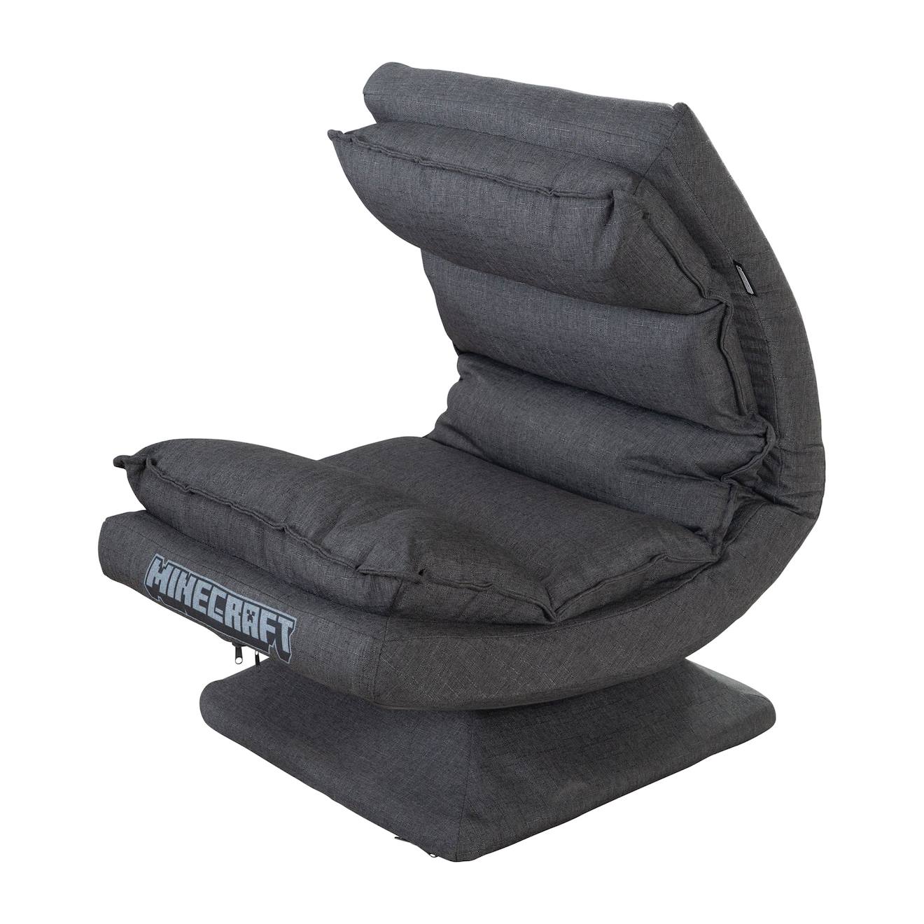 Fauteuil gaming Minecraft confortable et rotatif à 360° avec dossier pliable multicolore