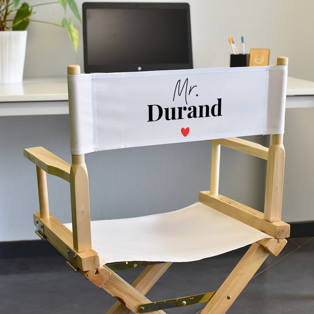 Fauteuil Metteur en Scène Pliant Couple à Personnaliser - Chaise Personnalisée