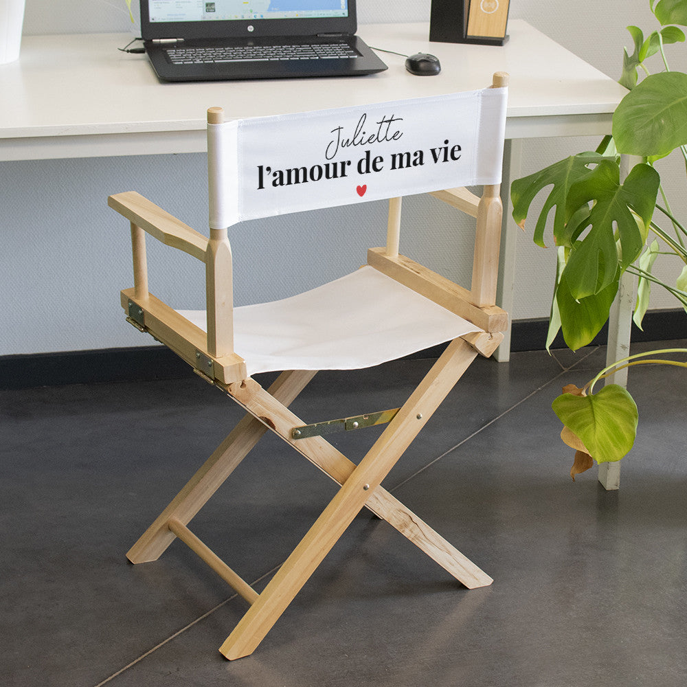 Fauteuil Metteur en Scène Pliant Couple à Personnaliser - Chaise Personnalisée