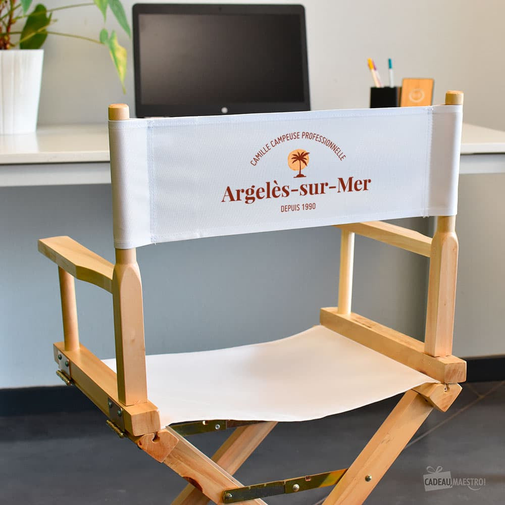 Fauteuil Metteur en Scène Pliant Palmier à Personnaliser - Chaise Personnalisée