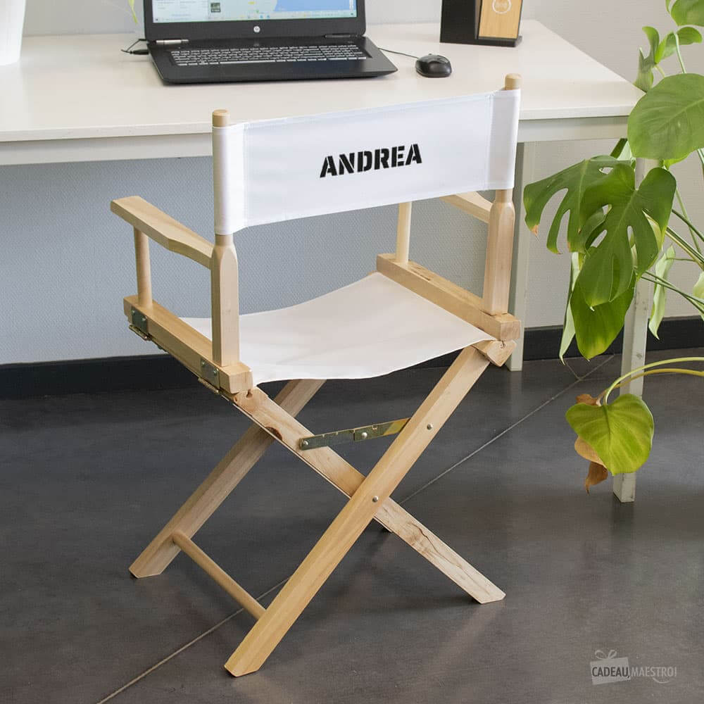 Fauteuil Metteur en Scène Pliant Prénom à Personnaliser - Chaise Personnalisée