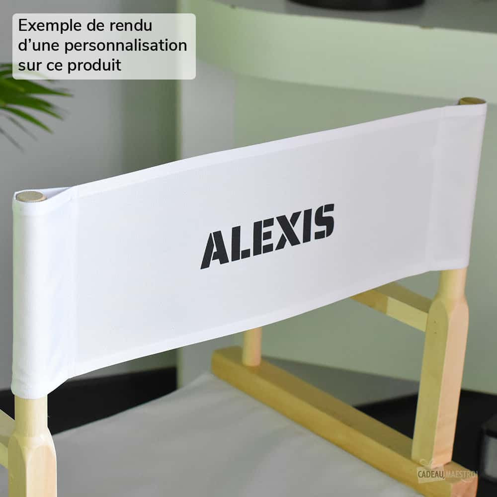 Fauteuil Metteur en Scène Pliant Prénom à Personnaliser - Chaise Personnalisée