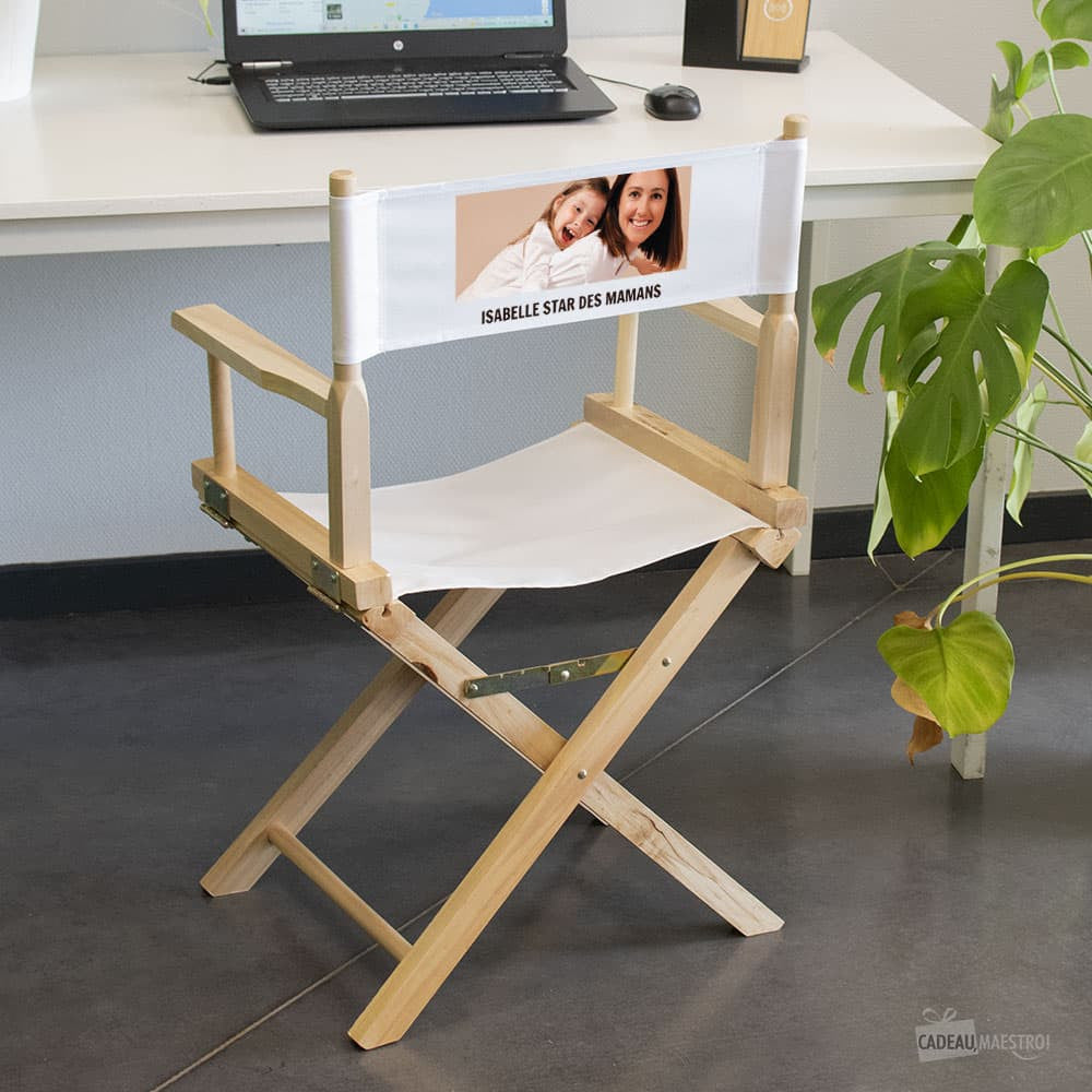Fauteuil Metteur en Scène Pliant Photo à Personnaliser - Chaise Personnalisée