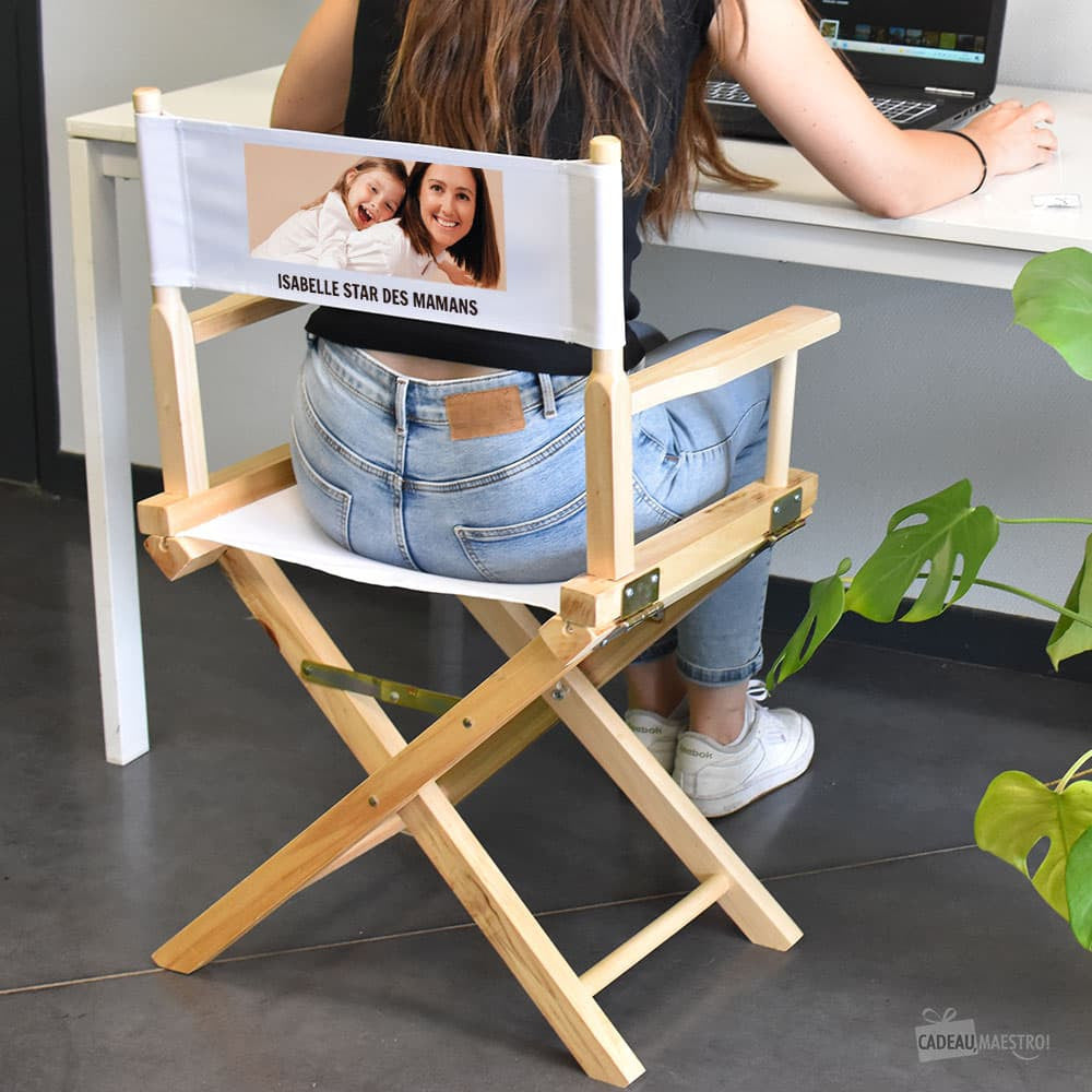 Fauteuil Metteur en Scène Pliant Photo à Personnaliser - Chaise Personnalisée