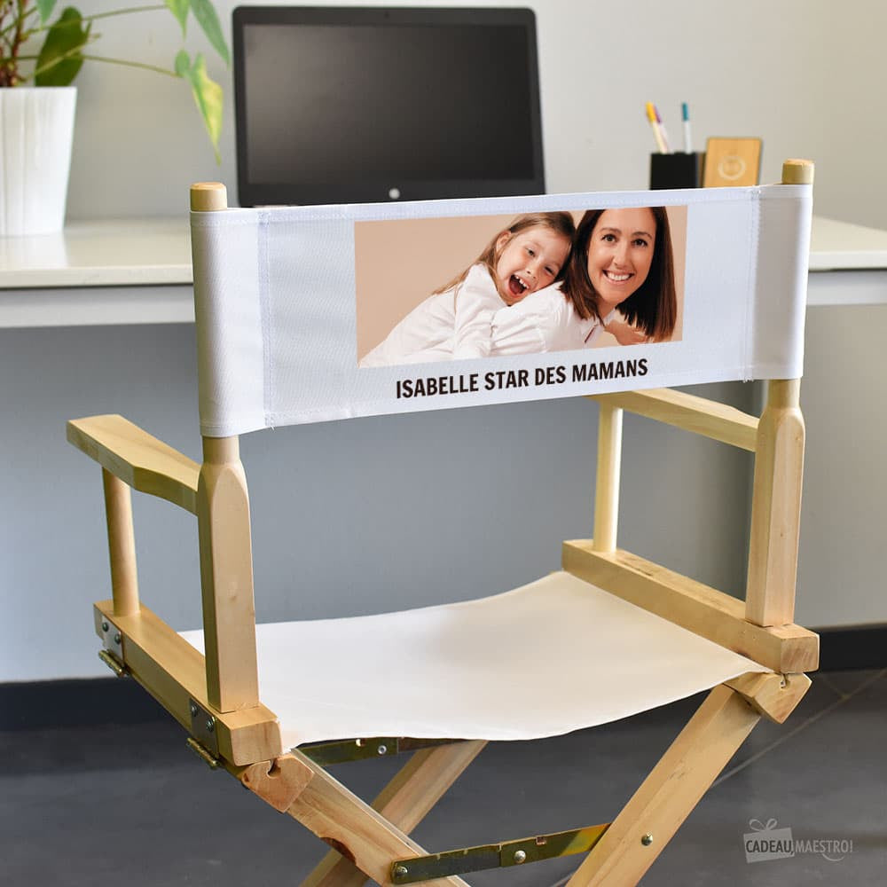 Fauteuil Metteur en Scène Pliant Photo à Personnaliser - Chaise Personnalisée