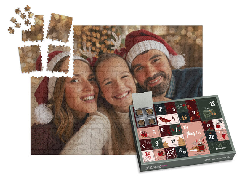 Calendrier de l'Avent puzzle personnalisé puzzleYOU 2026