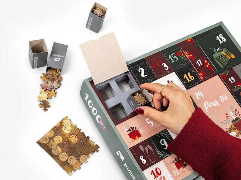 Calendrier de l'Avent puzzle personnalisé puzzleYOU 2026
