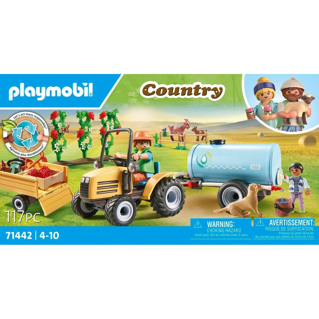 Fermier avec tracteur et citerne - country 71442 multicolore
