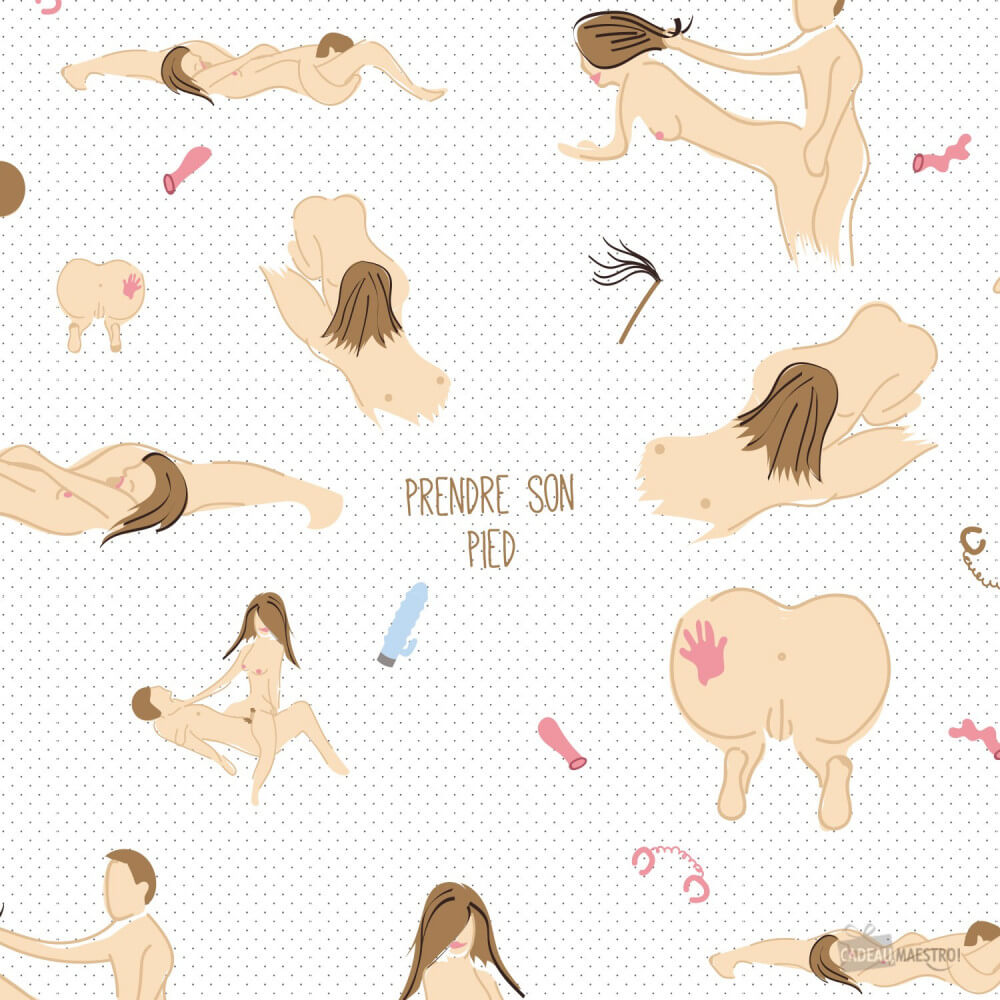 5 Feuilles de Papier Cadeau Coquin (70x100cm) - Papier Cadeau Opari