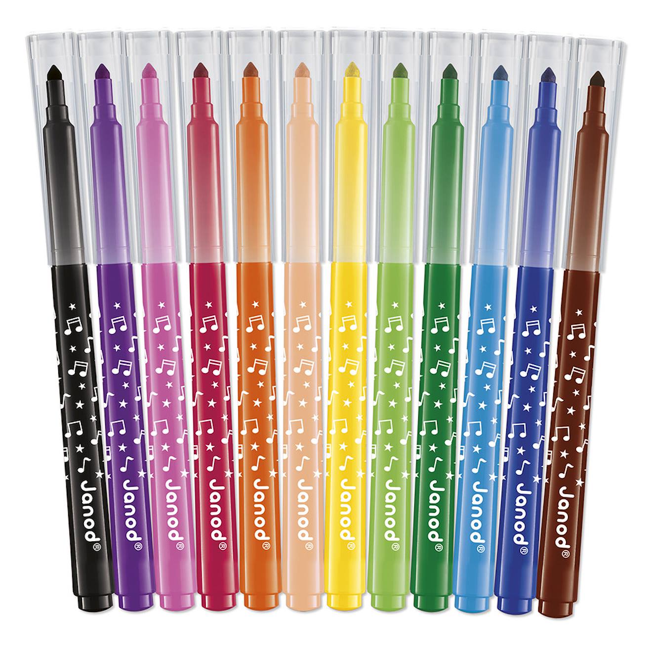 Feutres longue durée x12 - colo multicolore