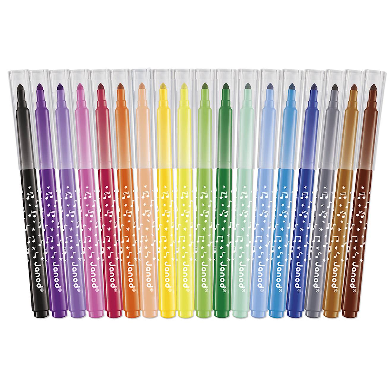 Feutres longue durée x18 - colo multicolore