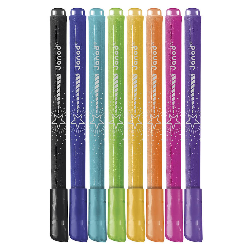 Feutres pailletés x8 - colo multicolore