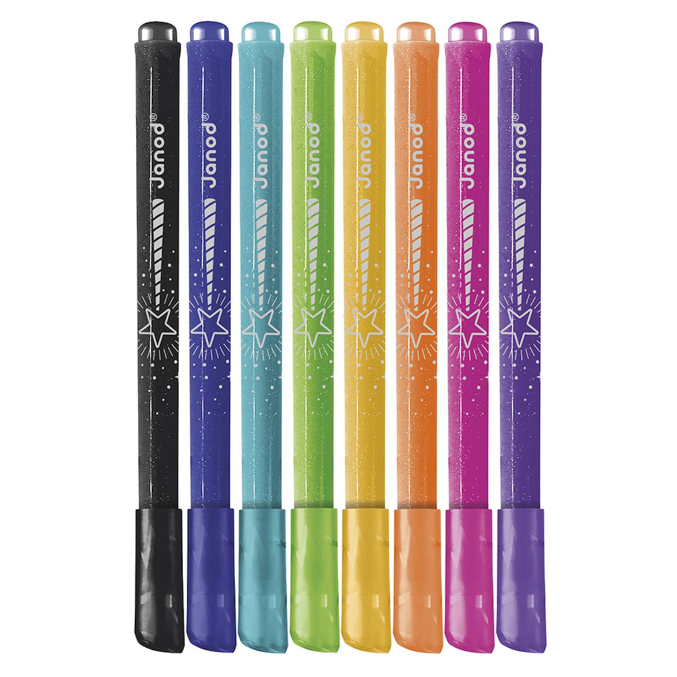 Feutres pailletés x8 - colo multicolore