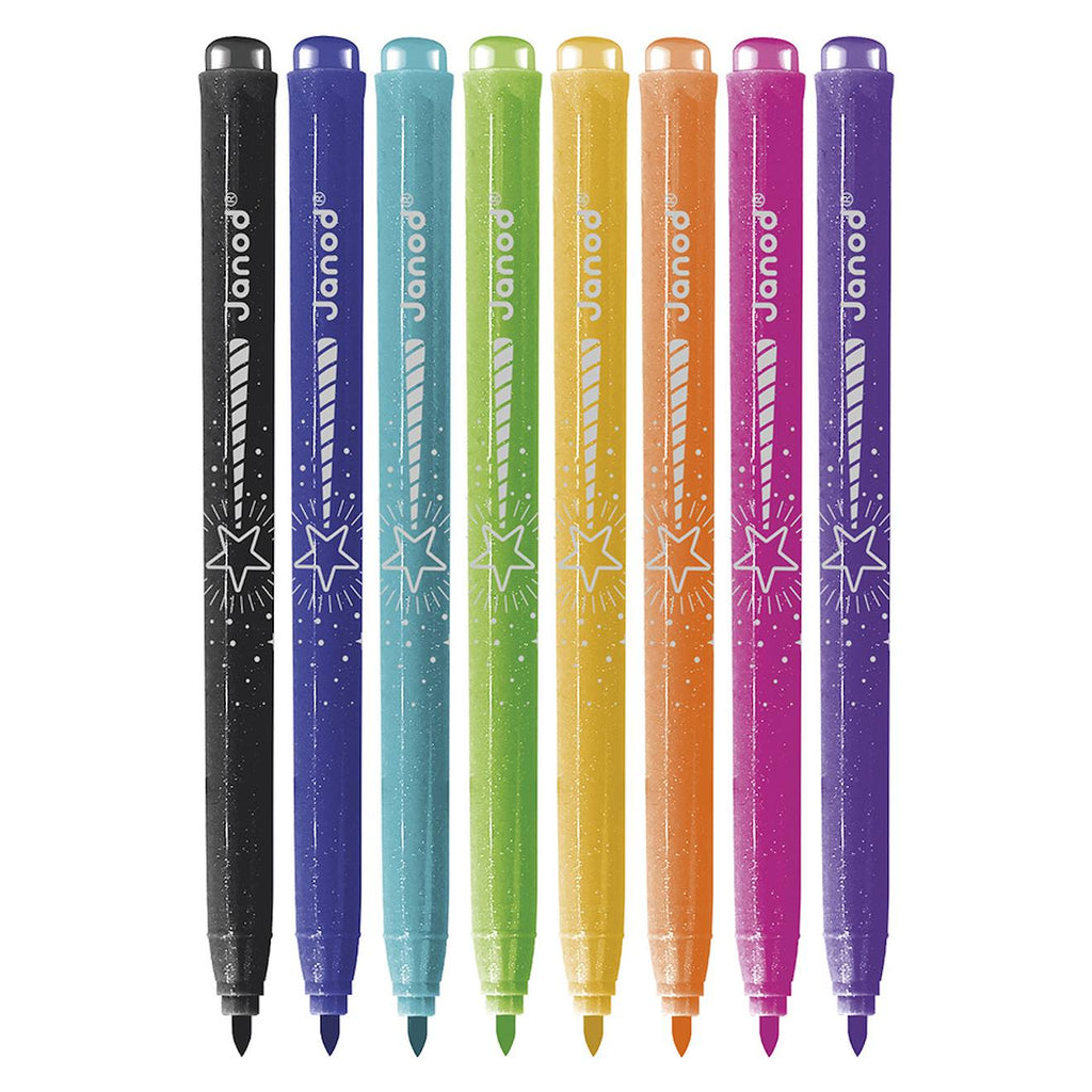 Feutres pailletés x8 - colo multicolore