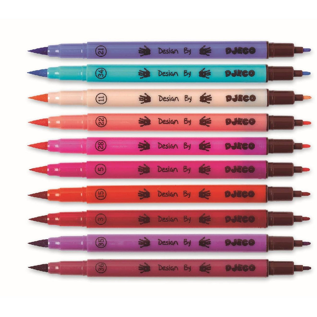 Feutres pinceaux fille multicolore
