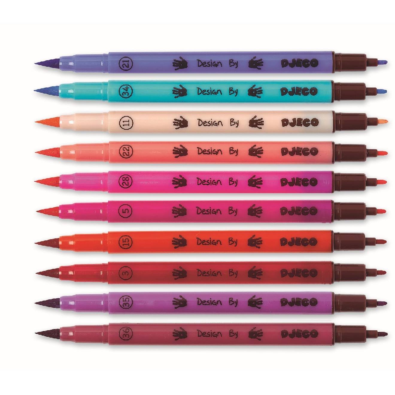 Feutres pinceaux fille multicolore
