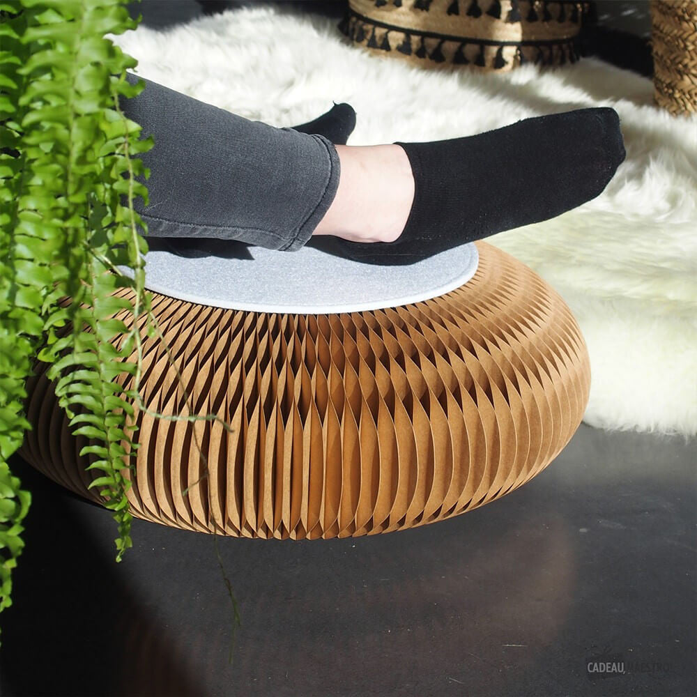 Feutrine Blanche pour Meuble en Kraft Pliable - Poufs et Tabourets Originaux