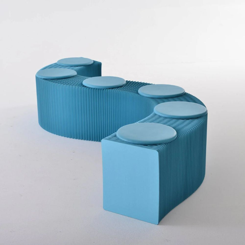 Feutrine Bleue pour Meuble en Kraft Pliable - Poufs et Tabourets Originaux