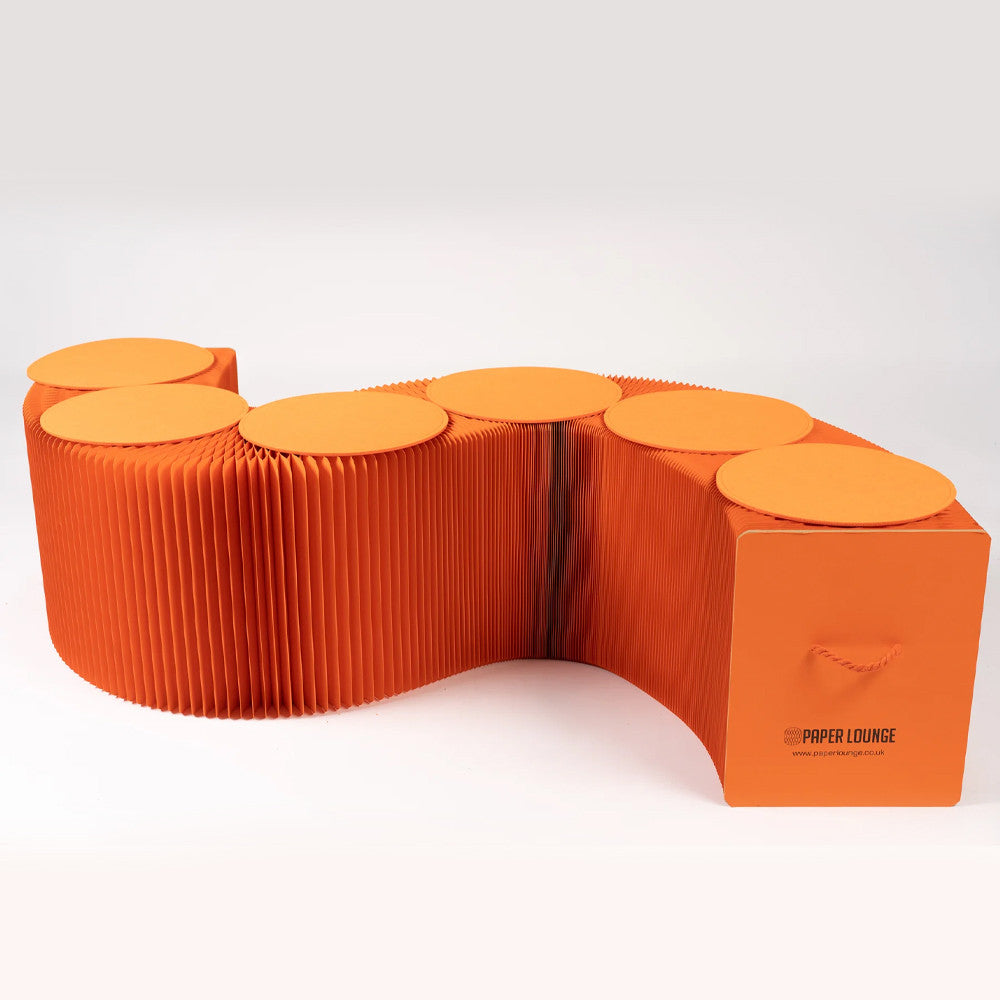 Feutrine Orange pour Meuble en Kraft Pliable - Poufs et Tabourets Originaux