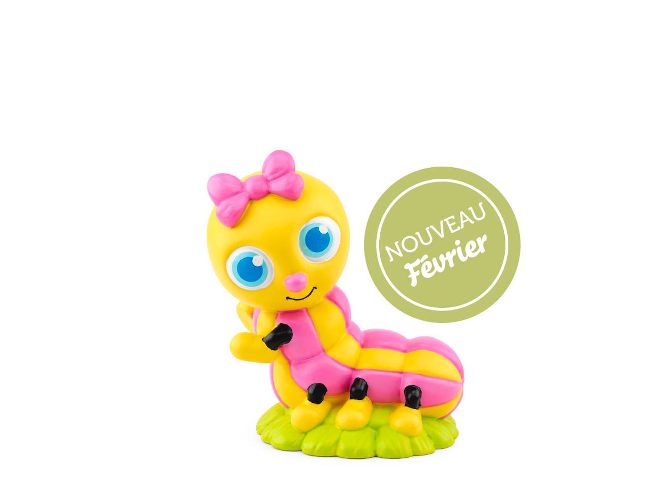 Figurine audio - drôles de petite bêtes - camille la chenille multicolore