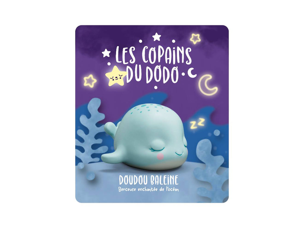 Figurine audio - les copains du dodo - doudou baleine - berceuse enchantée de l'océan multicolore