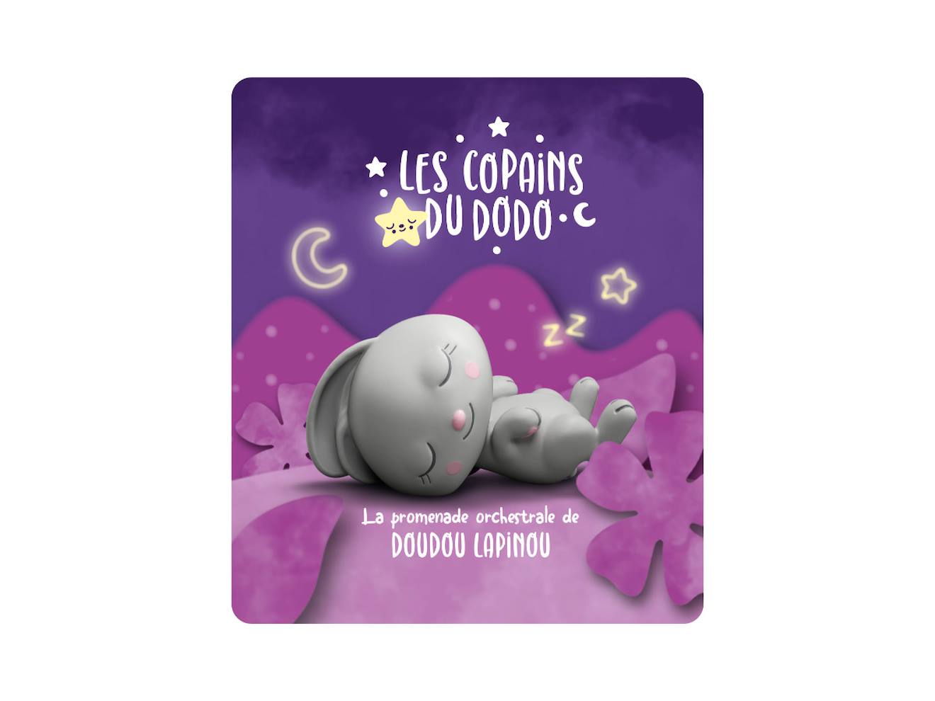 Figurine audio - les copains du dodo lapinou - blanc - enfant - doudou lapinou multicolore