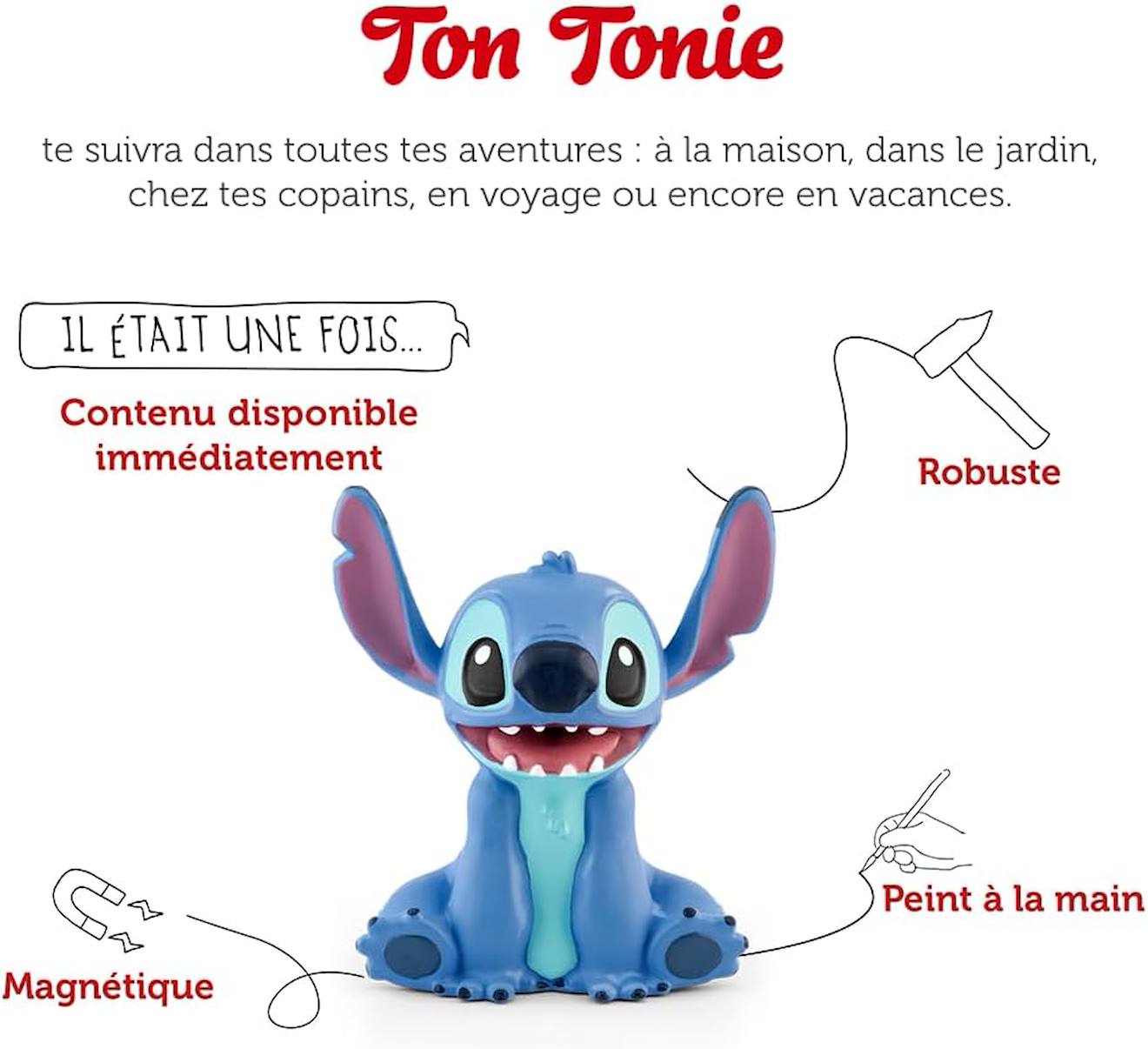 Figurine audio - lilo Stitch - personnage avec histoire audio pour conteuse Toniebox multicolore