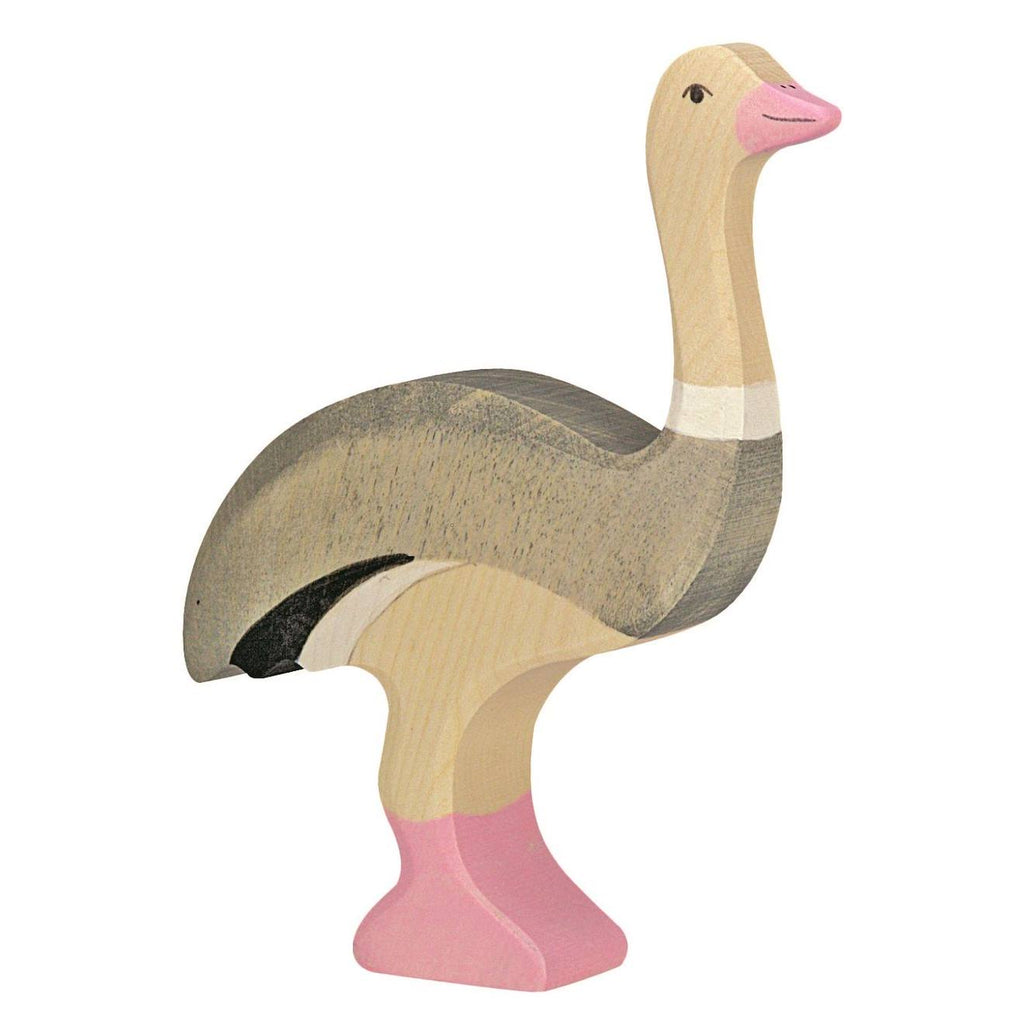Figurine autruche gris