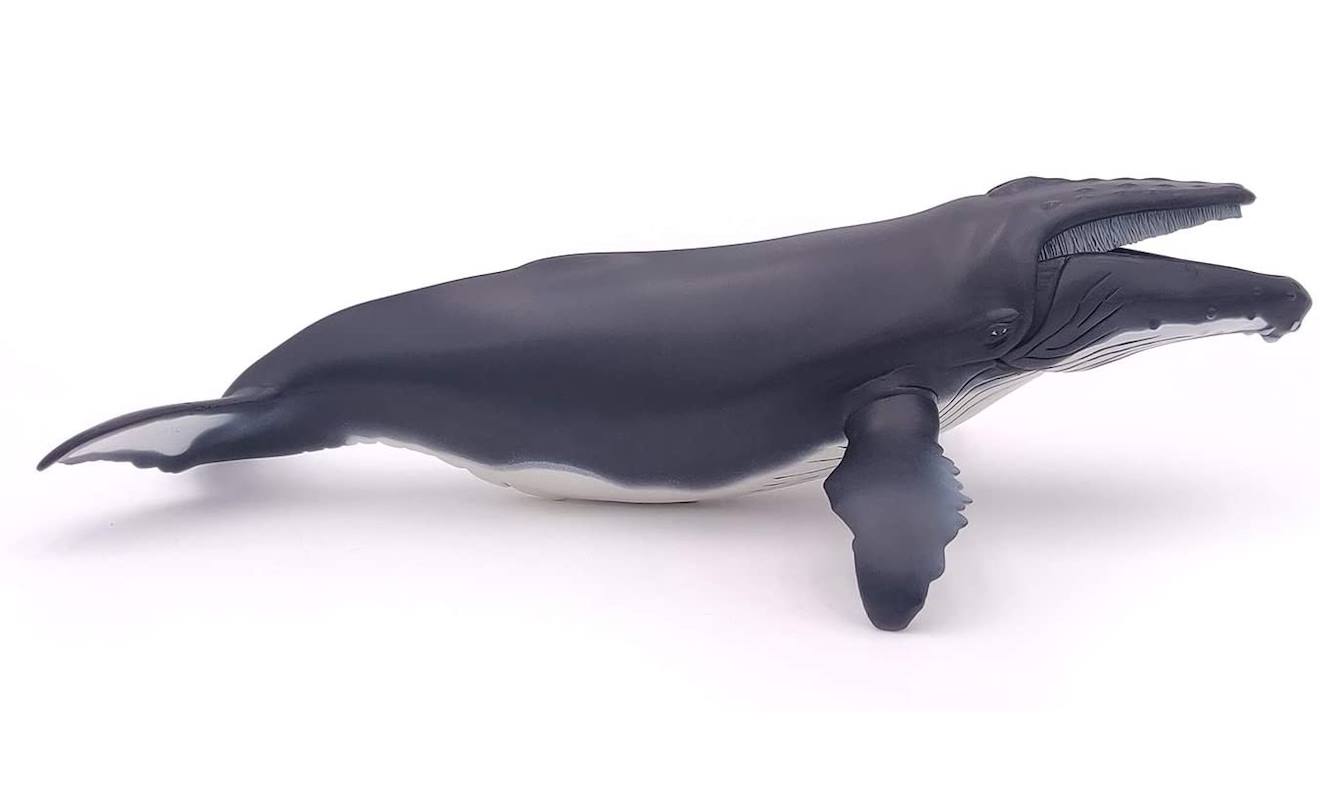 Figurine baleine à bosse gris