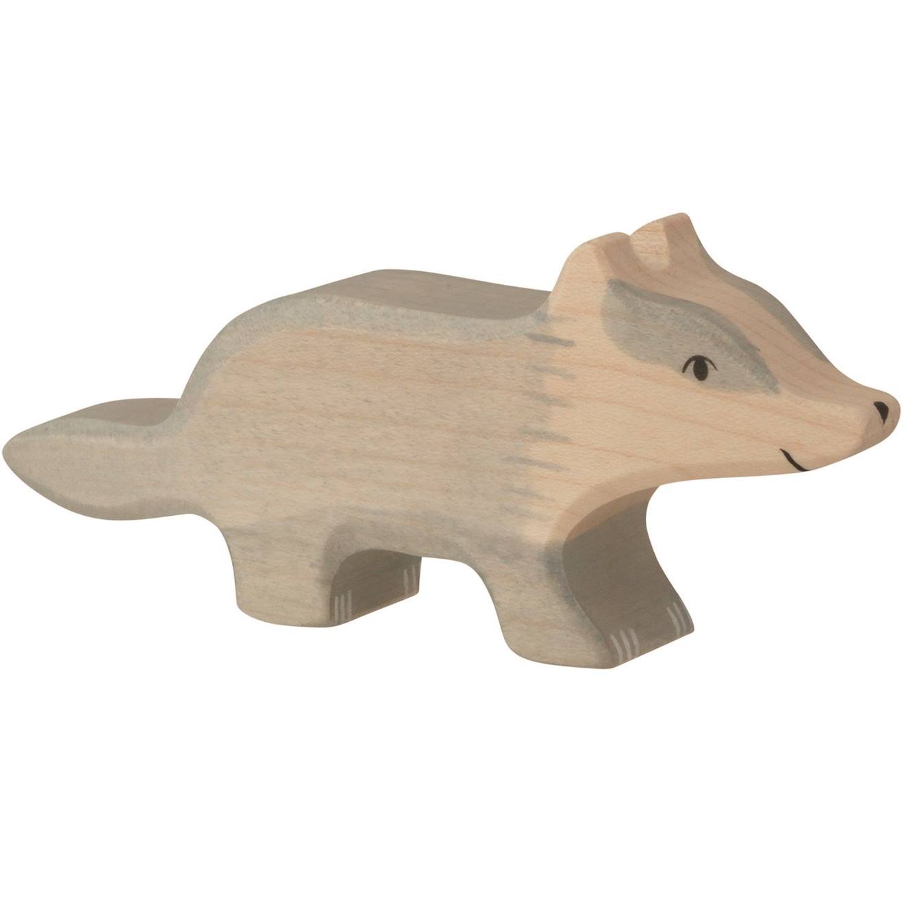 Figurine blaireau gris